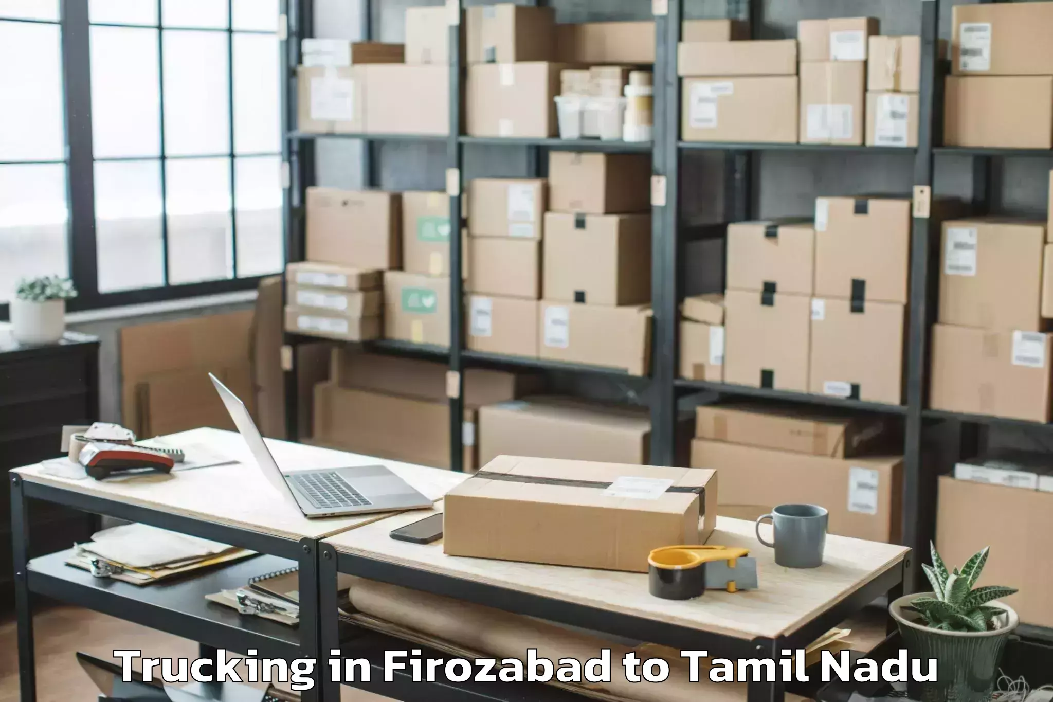 Hassle-Free Firozabad to Thiruporur Trucking